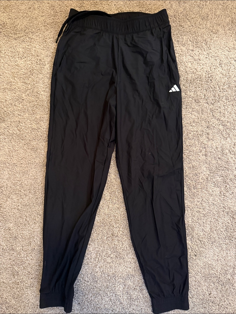 adidas Black Kids Training Joggers with White Logo